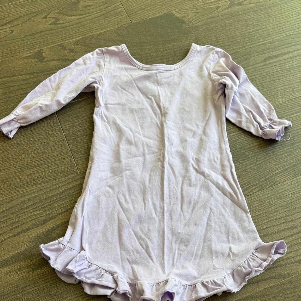 Kids Lavender Ruffle Hem Nightgown